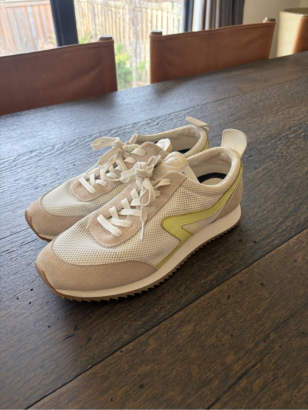 Rag & Bone “retro” sneakers with yellow trim